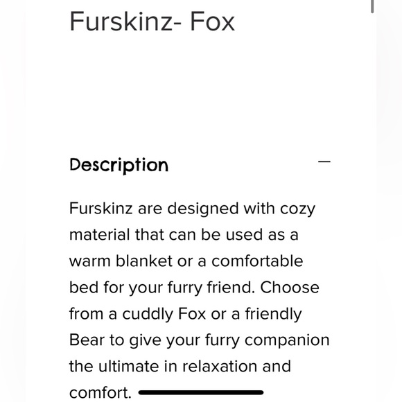 Dog Funskins fox pet bed/blanket - Picture 12 of 12